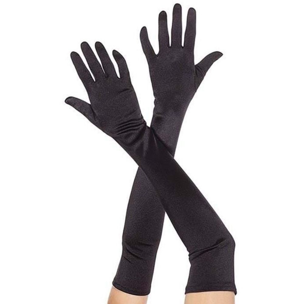 Elegant Black Opera Gloves